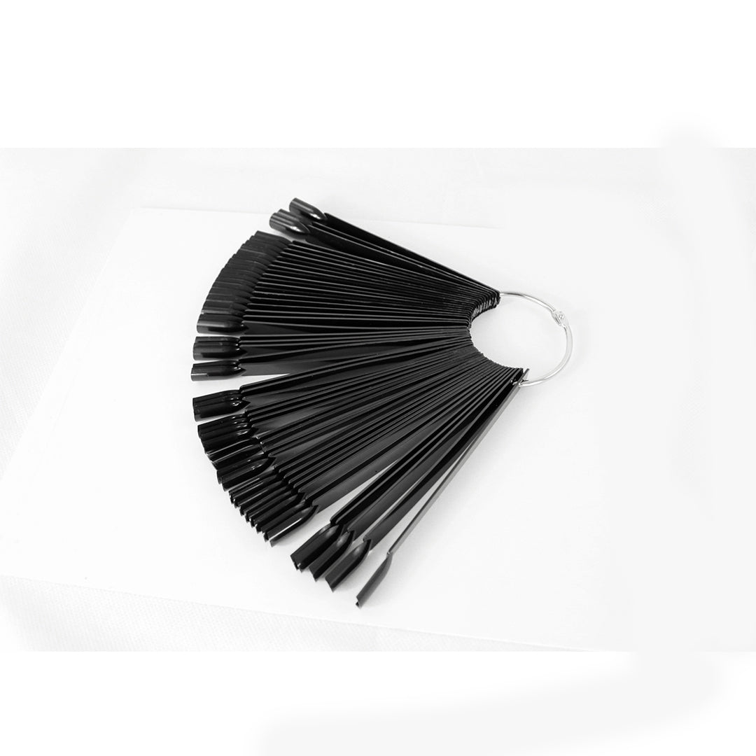 MUESTRARIO DE ARGOLLA PUNTA CUADRADA COLOR NEGRO