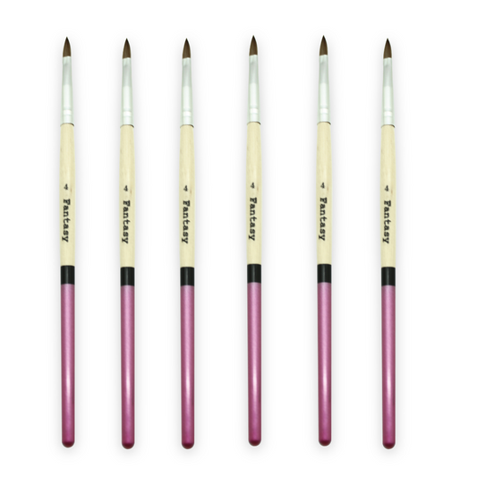 SET DE 6 PINCELES MADERA ROSA FANTASY #4