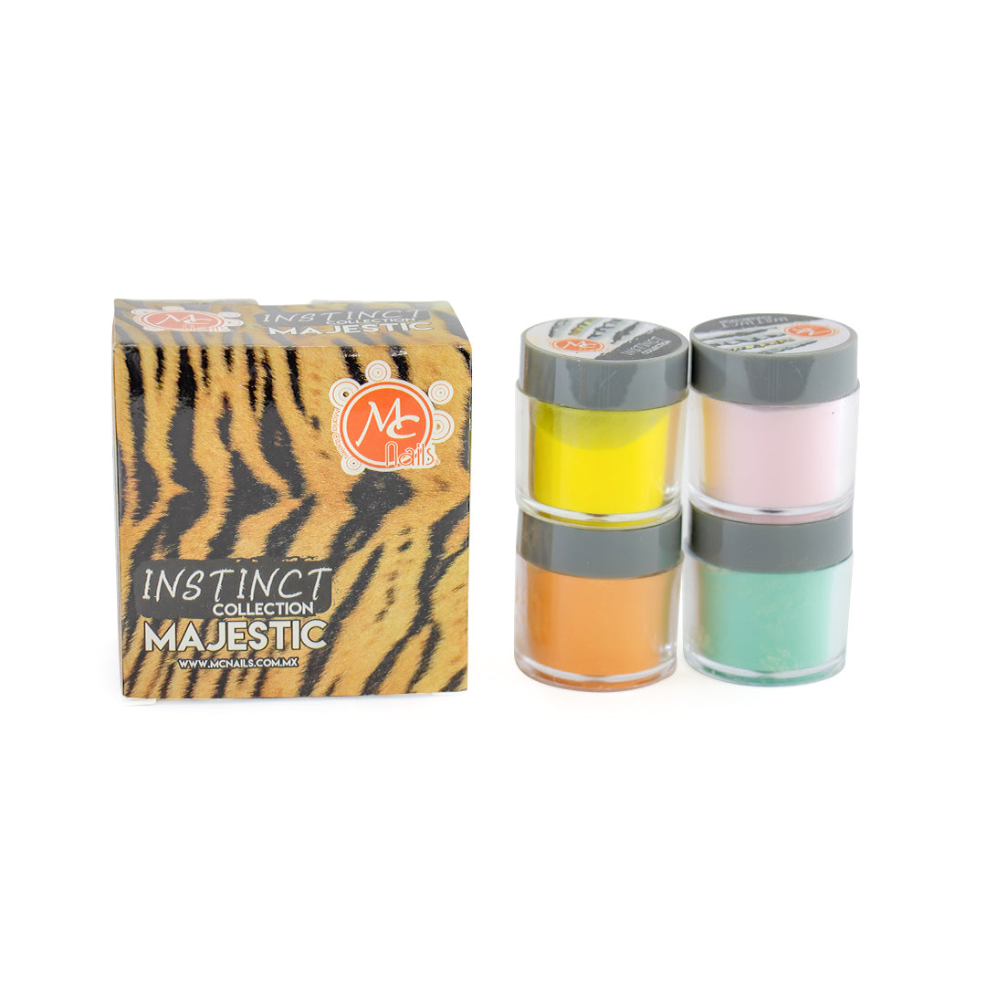 COLECCIÓN 4 ACRILICOS INSTINCT MAJESTIC MC NAILS