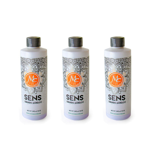 SET DE 3 LÍQUIDOS ACRÍLICO 8 OZ MC NAILS