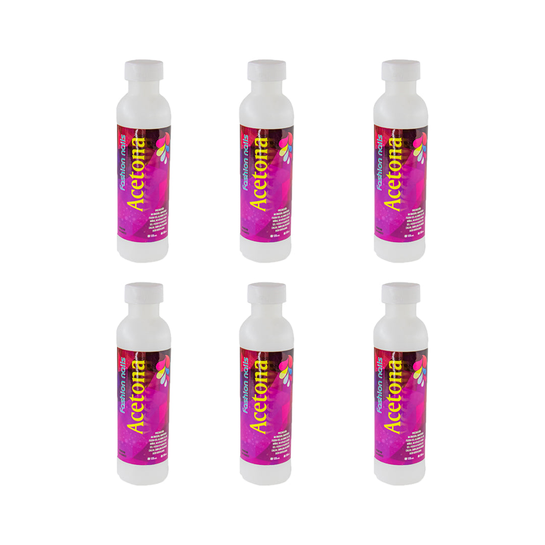 SET DE 6 ACETONAS PURA 125 ML