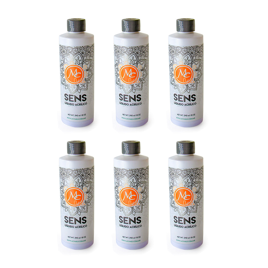SET DE 6 LÍQUIDOS ACRÍLICO 8 OZ MC NAILS