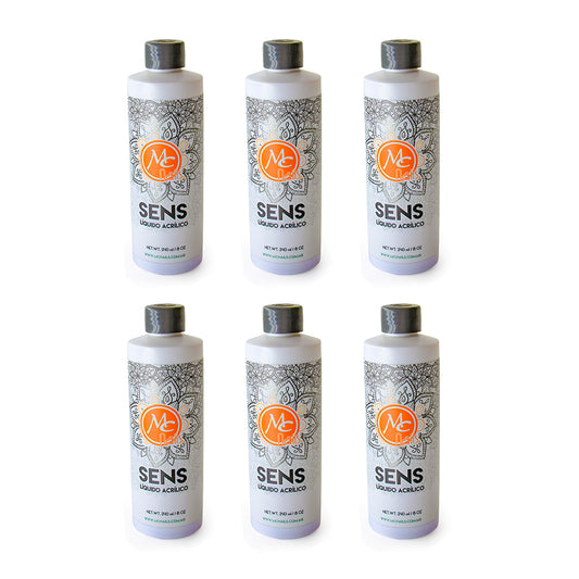SET DE 6 LÍQUIDOS ACRÍLICO 8 OZ MC NAILS