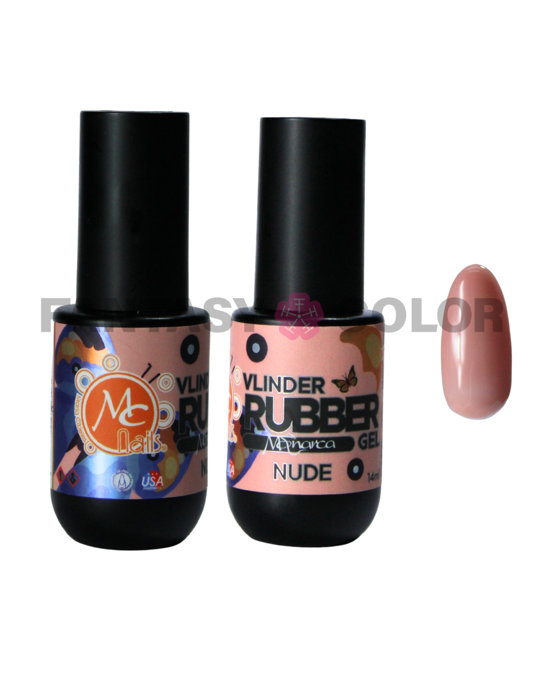 VLINDER RUBBER MONARCA MC NAILS 3 TONOS Fantasy Color