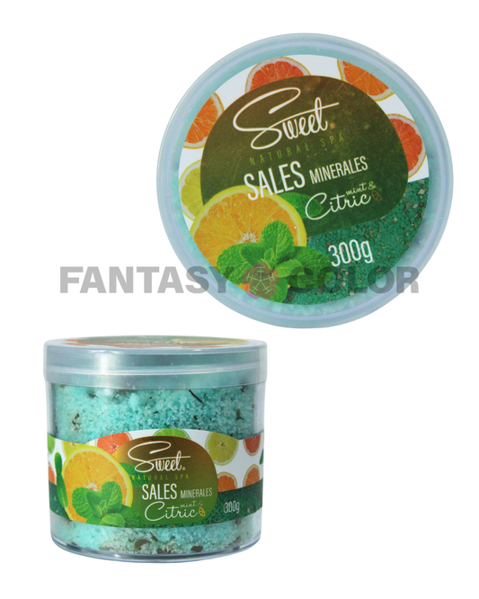 SALES MINERALES 300 GR MENTA CITRICA/ COCO SUN/CHERRY POP -  SWEET