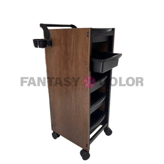 CARRITO AUXILIAR- CAFE MADERA