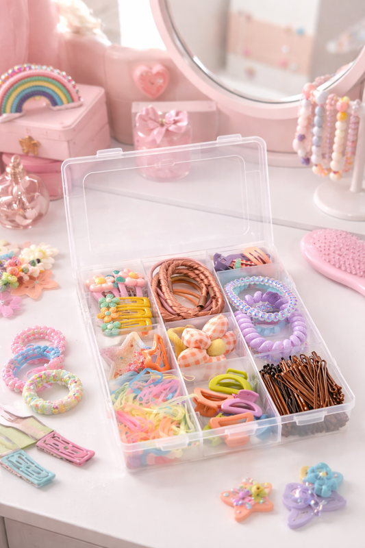 KIT NIÑA PEINADO PASTEL +100 PZ