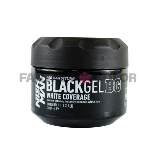 PRO HAIR STYLING BLACK GEL BG 300 ML NISHMAN