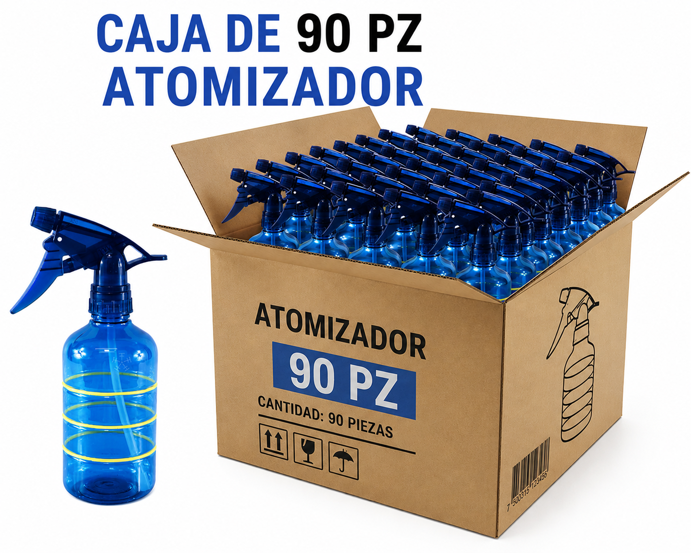 CAJA 90 PZ ATOMIZADOR LIGA FC + VARIOS COLORES