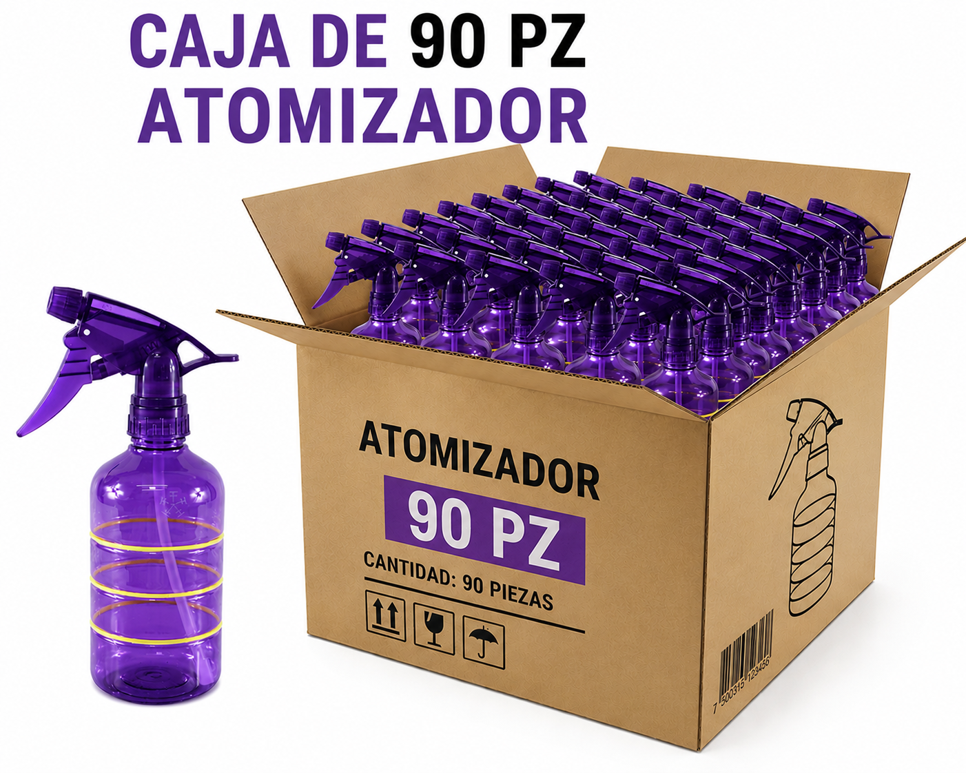 CAJA 90 PZ ATOMIZADOR LIGA FC + VARIOS COLORES