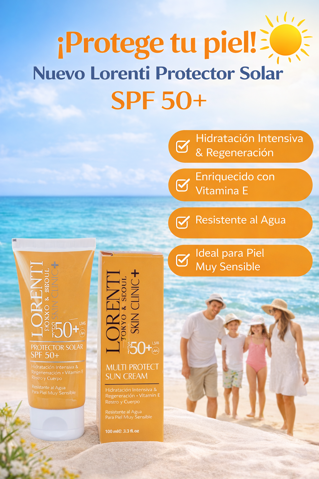 BLOQUEADOR SOLAR +50 SPF LORENTI