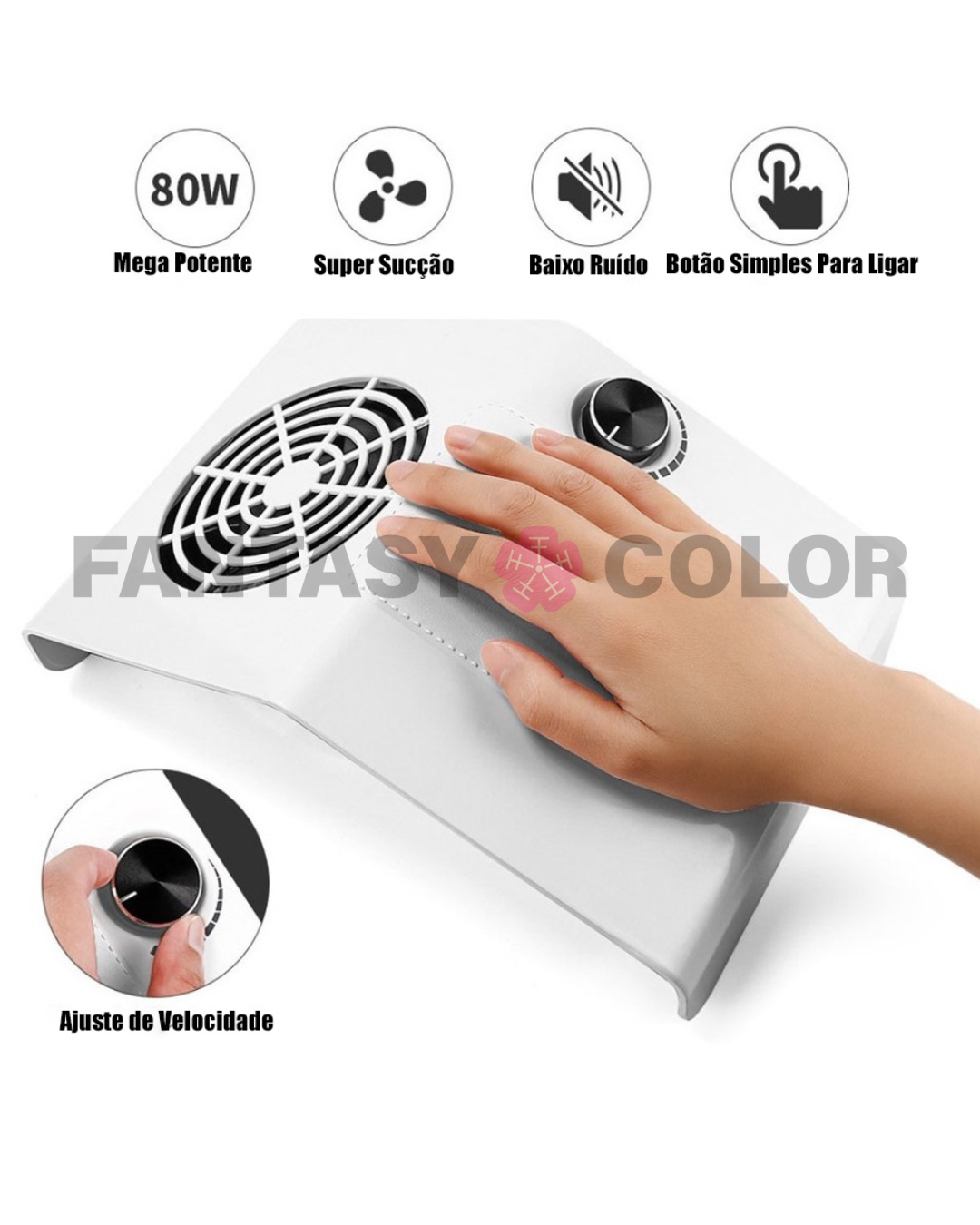 EXTRACTOR DE POLVO FANTASY COLOR- ROSA Y BLANCO