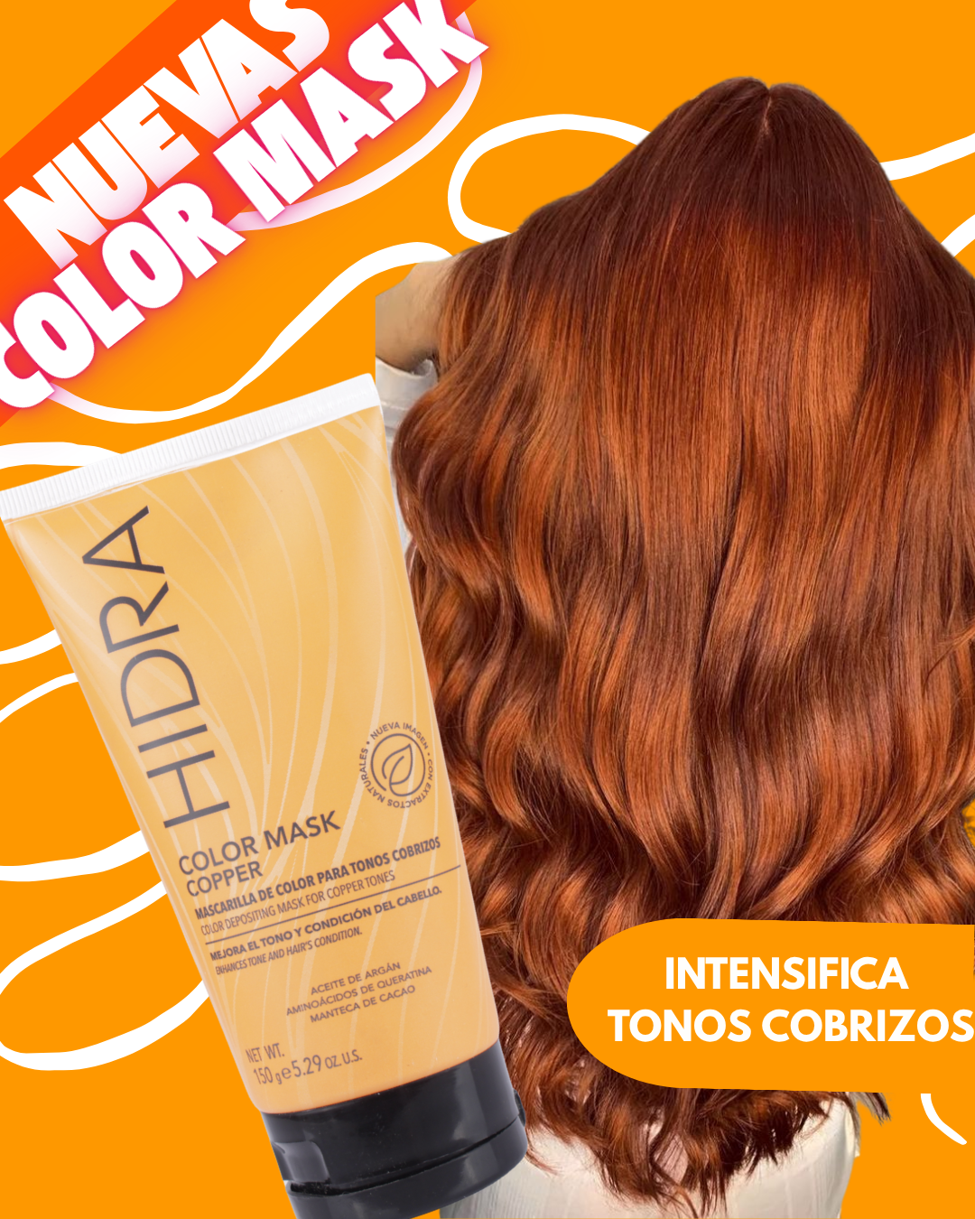 MASCARILLA DE COLOR COBRIZO 150 G HIDRA