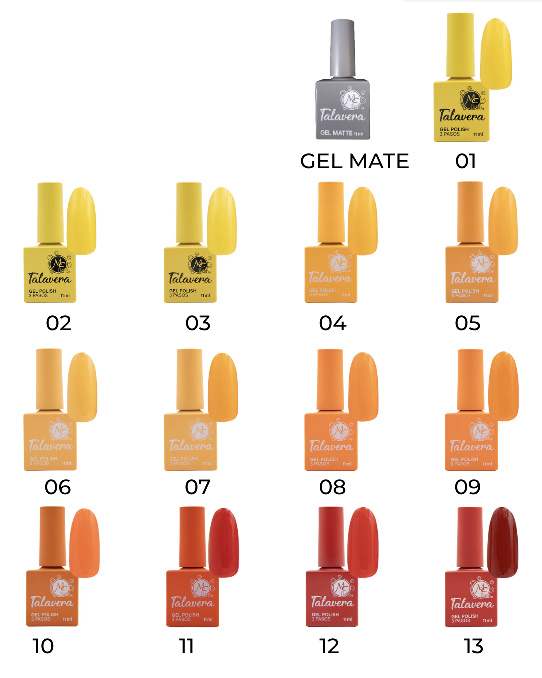 GEL TALAVERA 11 ML MC NAILS - VARIOS TONOS