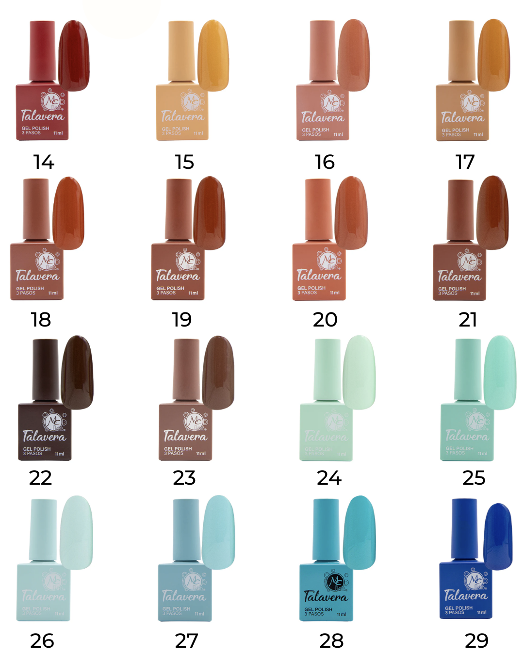 GEL TALAVERA 11 ML MC NAILS - VARIOS TONOS