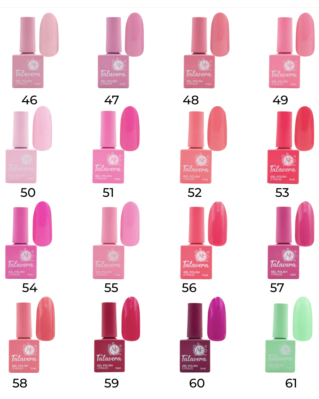 GEL TALAVERA 11 ML MC NAILS - VARIOS TONOS