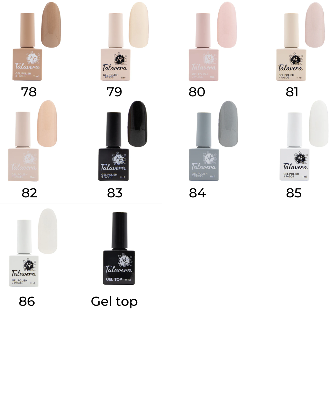 GEL TALAVERA 11 ML MC NAILS - VARIOS TONOS