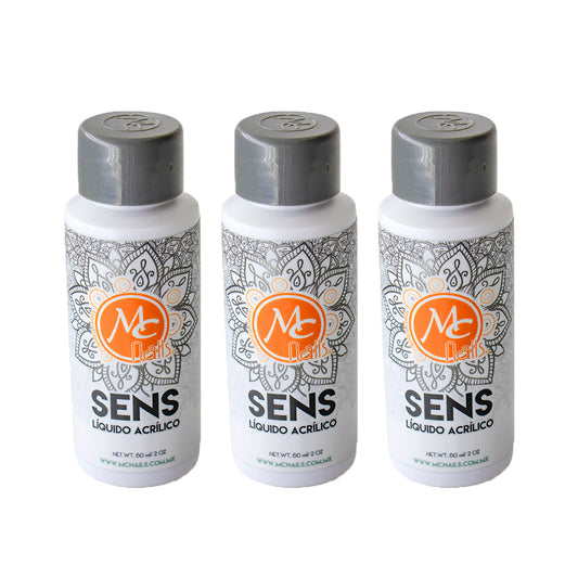 SET DE 3 LÍQUIDOS ACRÍLICO 2 OZ MC NAILS
