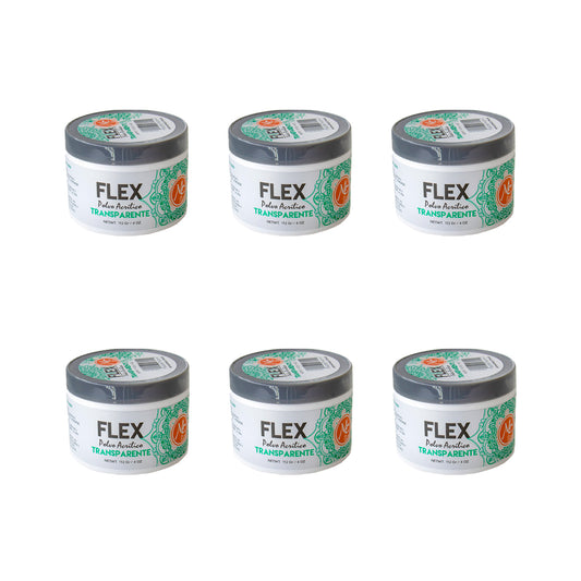 SET DE 6 POLVOS ACRILICOS TRANSPARENTES 4 OZ MC NAILS