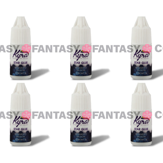 SET DE 6 PEGAMENTOS EN GOTA KYRA